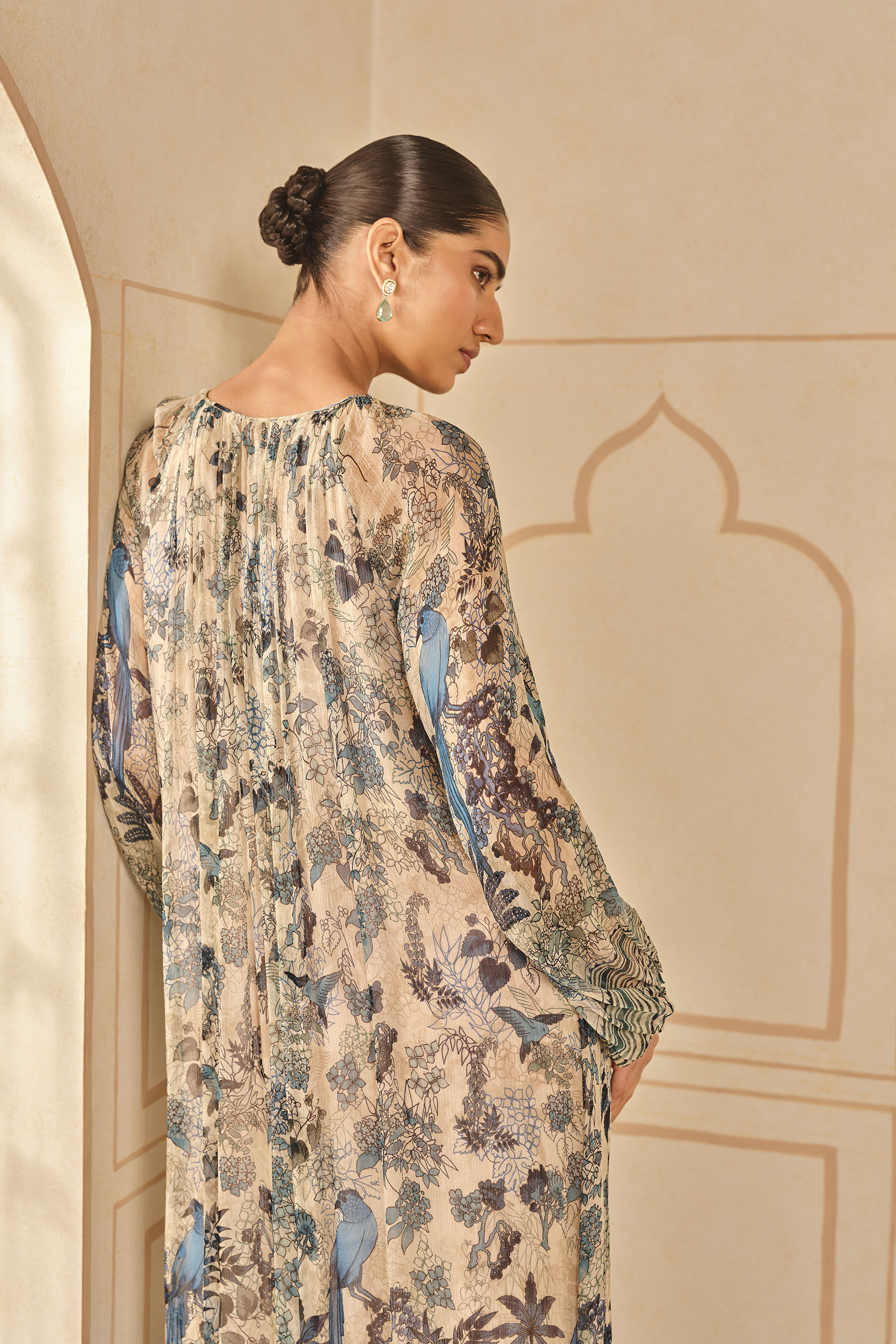Turaya Printed Kaftan - Beige, Beige, image 4